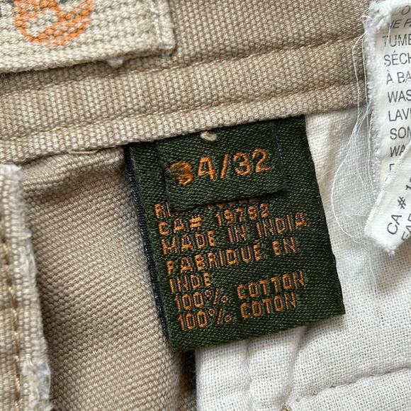 Timberland Cargo Pants 34x32 Khaki Cotton Utility Workwear - Picture 7 of 7